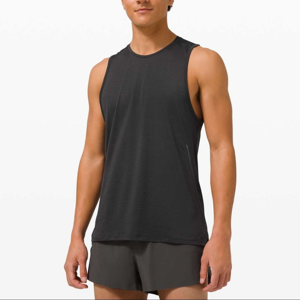Lululemon Fast and Free Tank Recycled Heathered Black Heathered Black Medium NWT